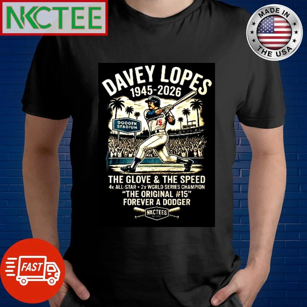 NKCtees Davey Lopes 1945-2026 The Glove and the speed shirt