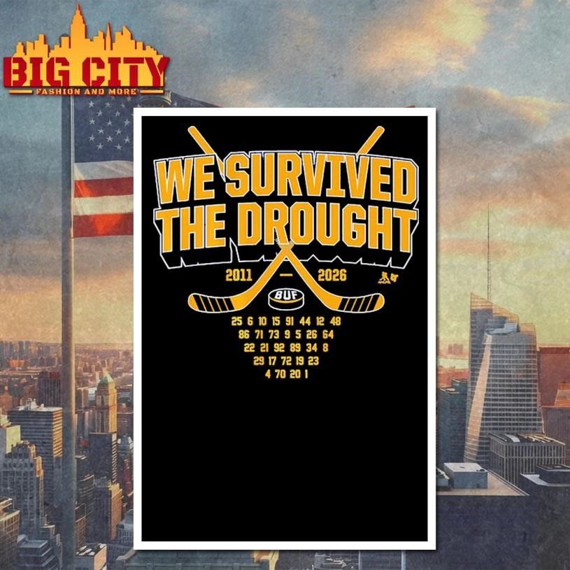 Buffalo Hockey We Survived the Drought Number Shirt
