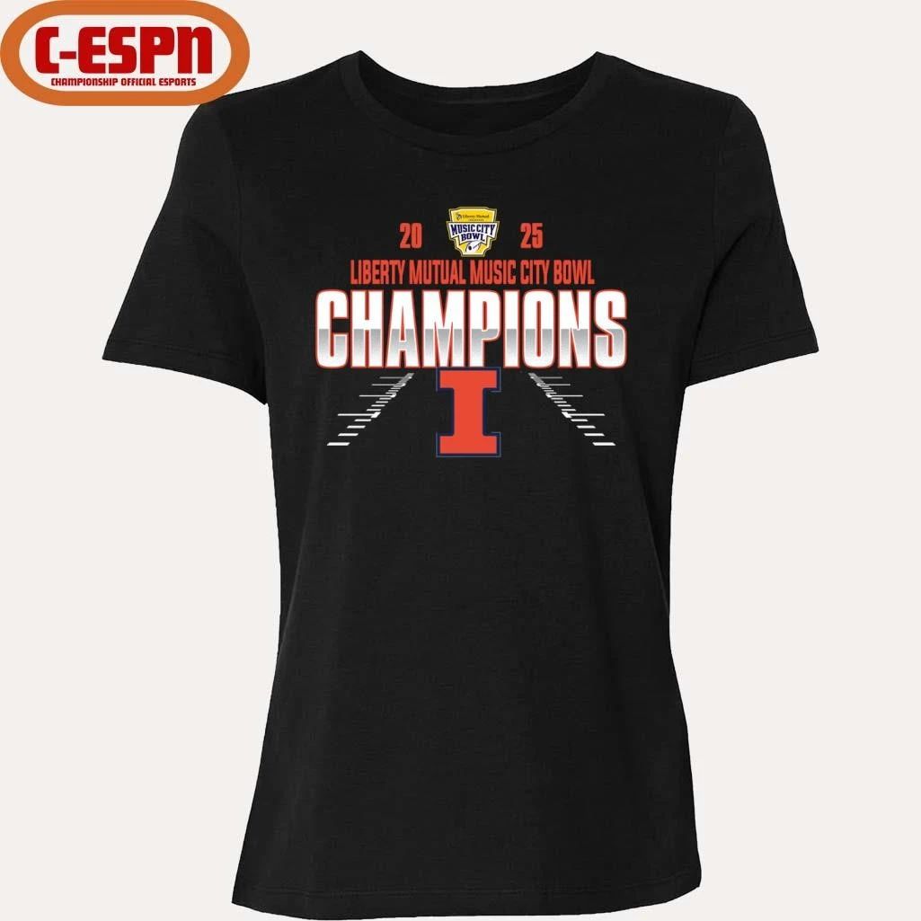 Illinois Fighting Illini Liberty Mutual Music City Bowl Champions T-Shirt
