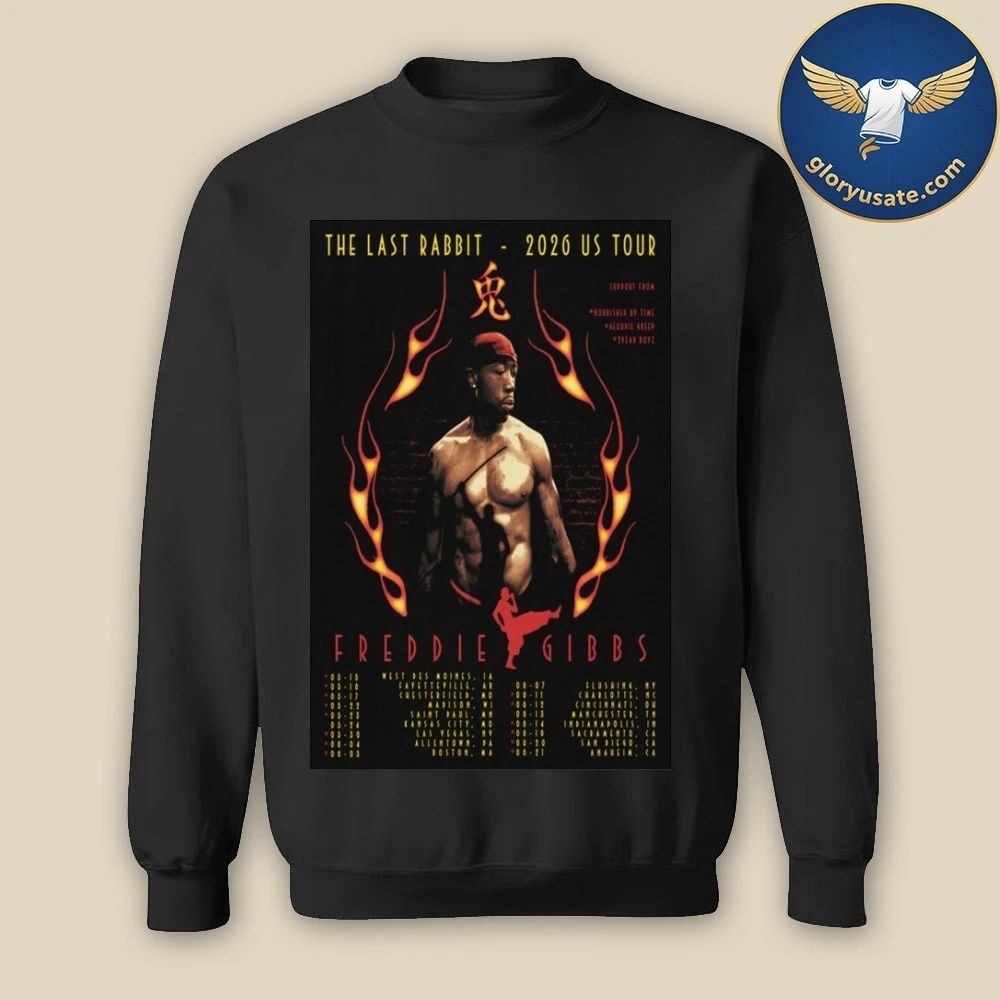 Freddie Gibbs US 2026 The Last Rabbit Tour Poster Shirt