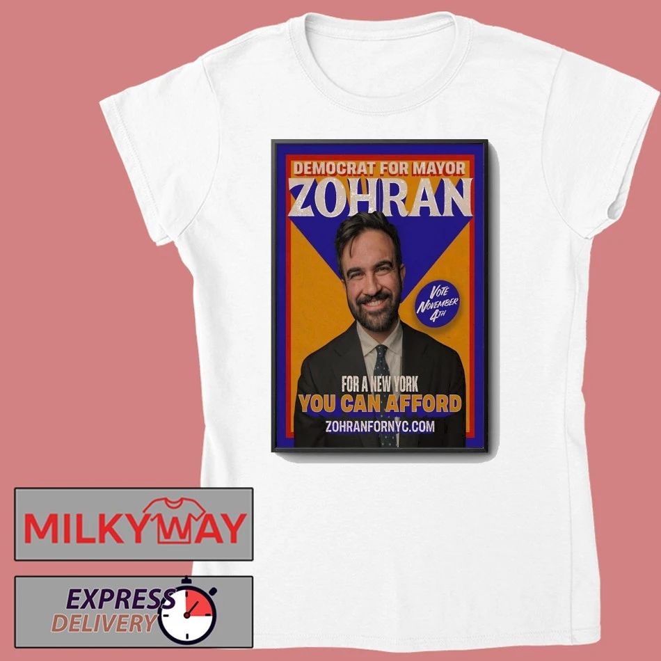 Zohran Mamdani For NYC Mayor Vote November 4th 2025 Poster shirt