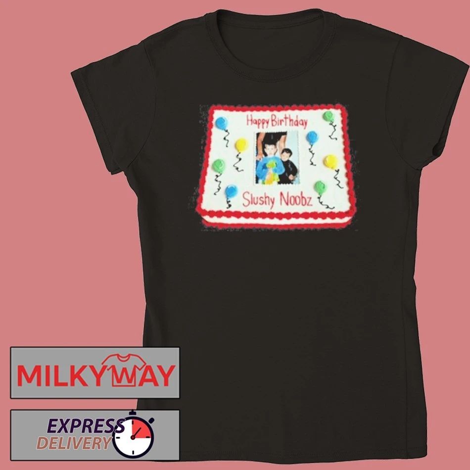 Slushy Noobz Birthday Cake Shirt