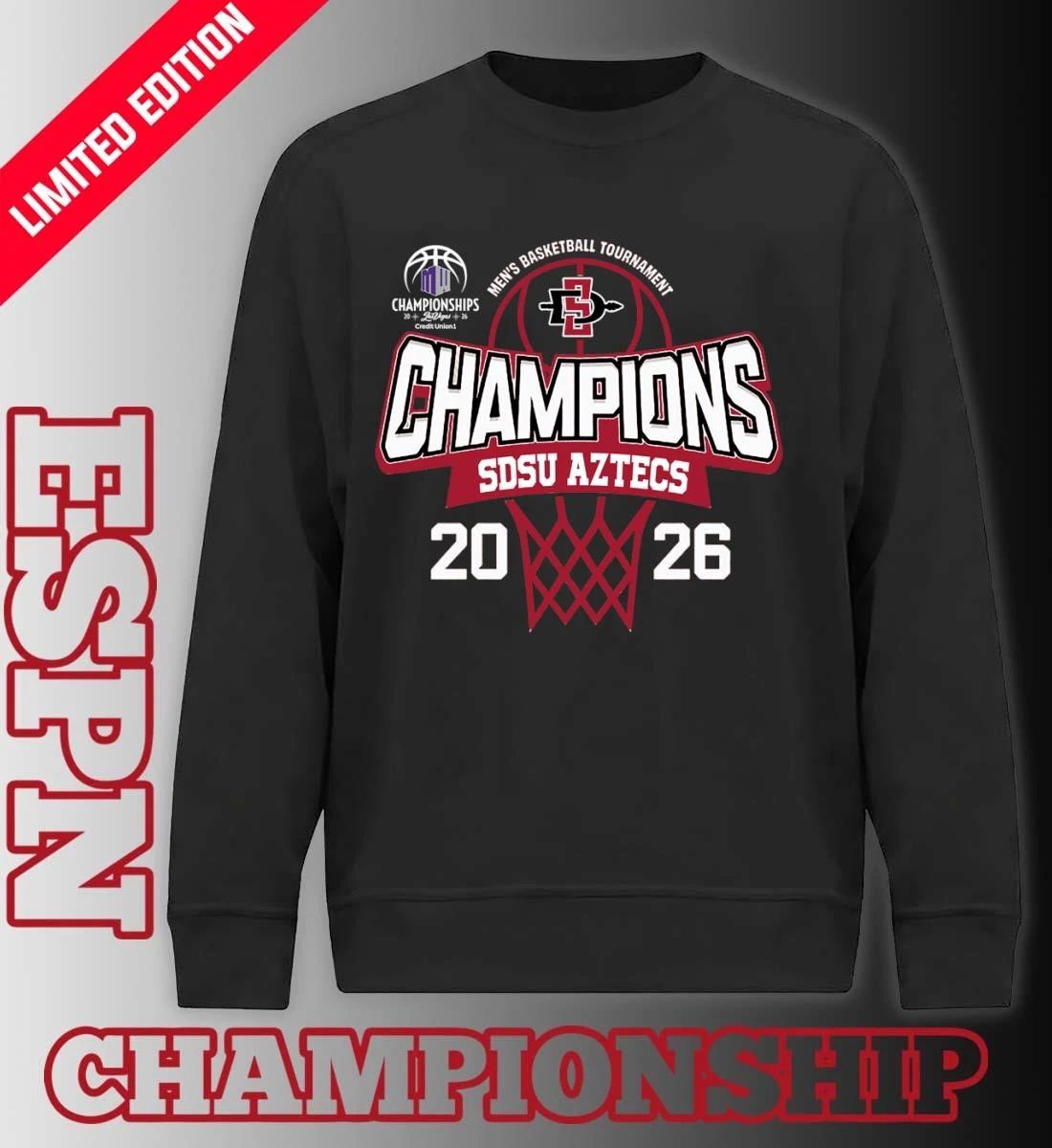 Mountain West Conference Men’s Basketball Tournament 2026 Champions SDSU Aztecs T-Shirt