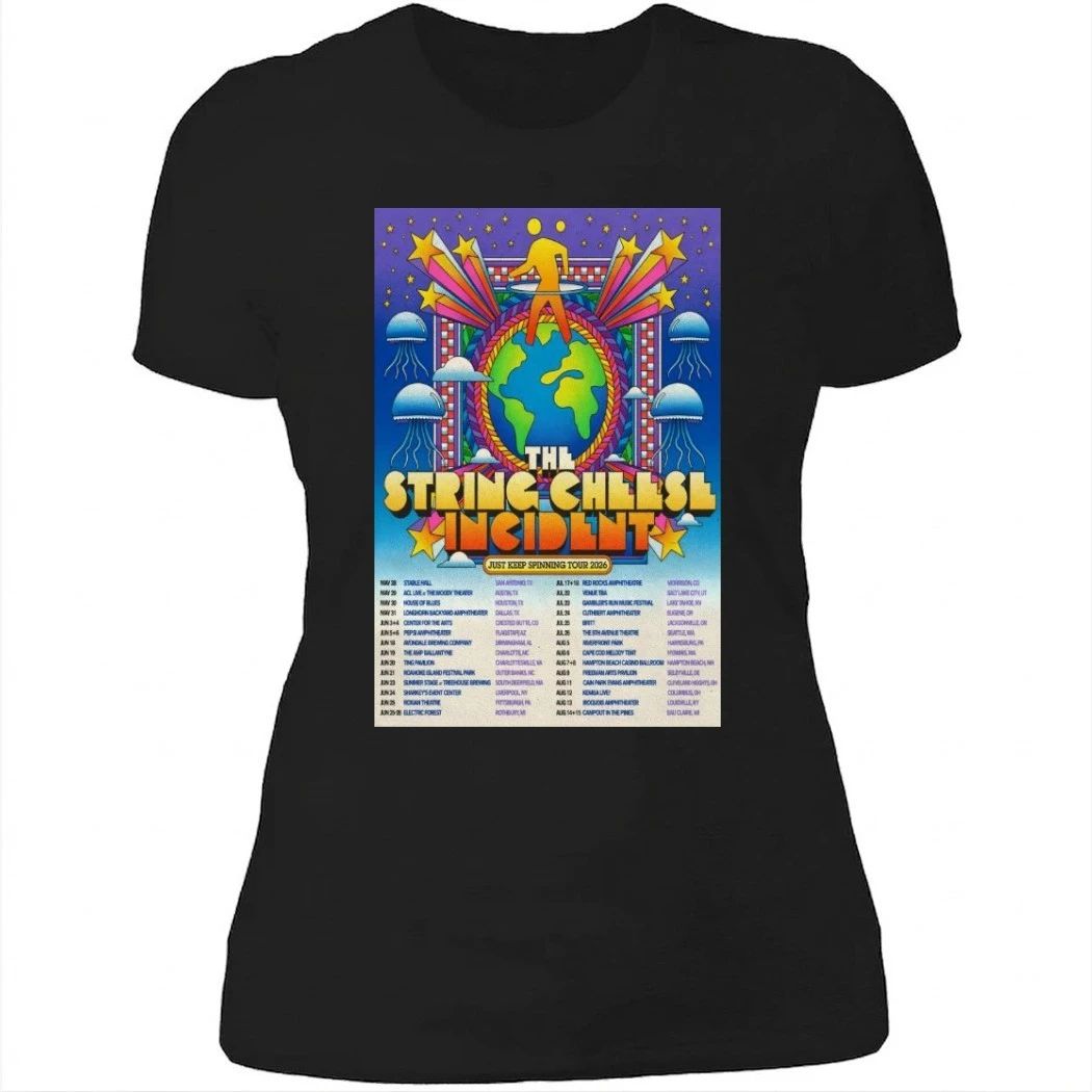 The String Cheese Incident Just Keep Spinning Tour 2026 Poster Shirt
