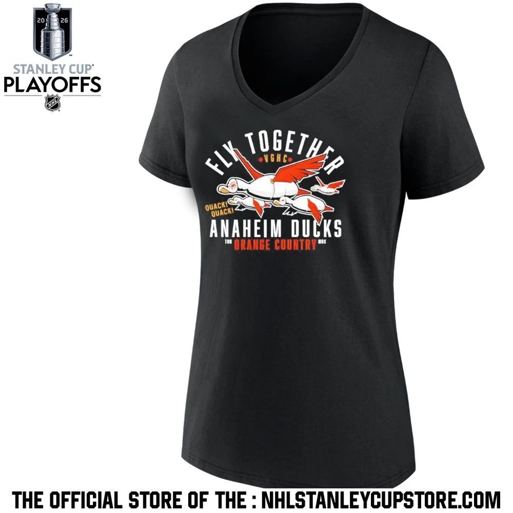 Anaheim Ducks Fly Together Orange County Hockey Quack Quack Shirt