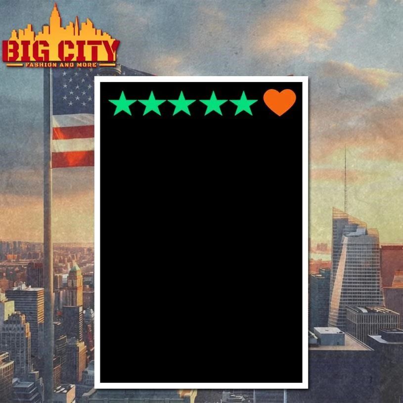 5 Stars And Heart Graphic Shirt
