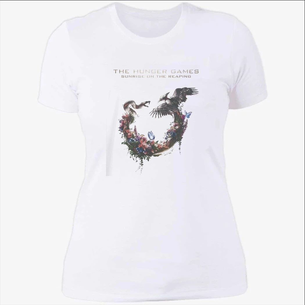 The Hunger Games Sunrise On The Reaping Logo Snake And Bird T-Shirt