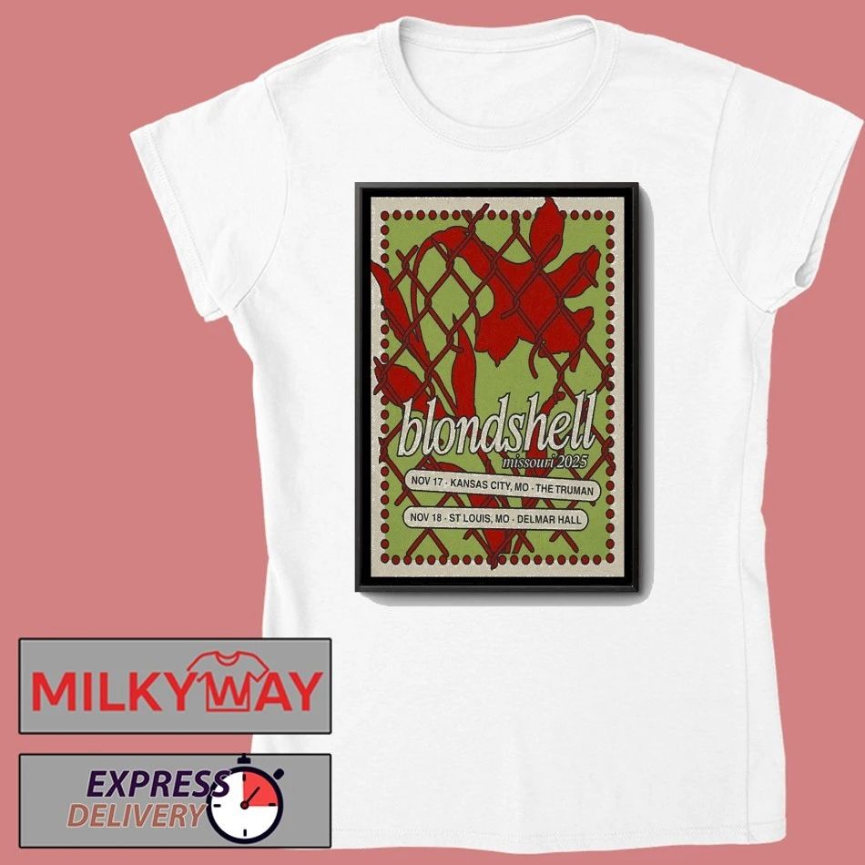 Blondshell Nov 2025 Missouri Tour Poster shirt