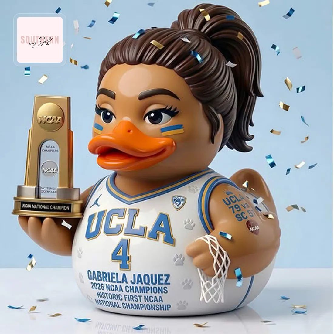Gabriela Jaquez UCLA 2026 NCAA Champions Historic First Rubber Duck