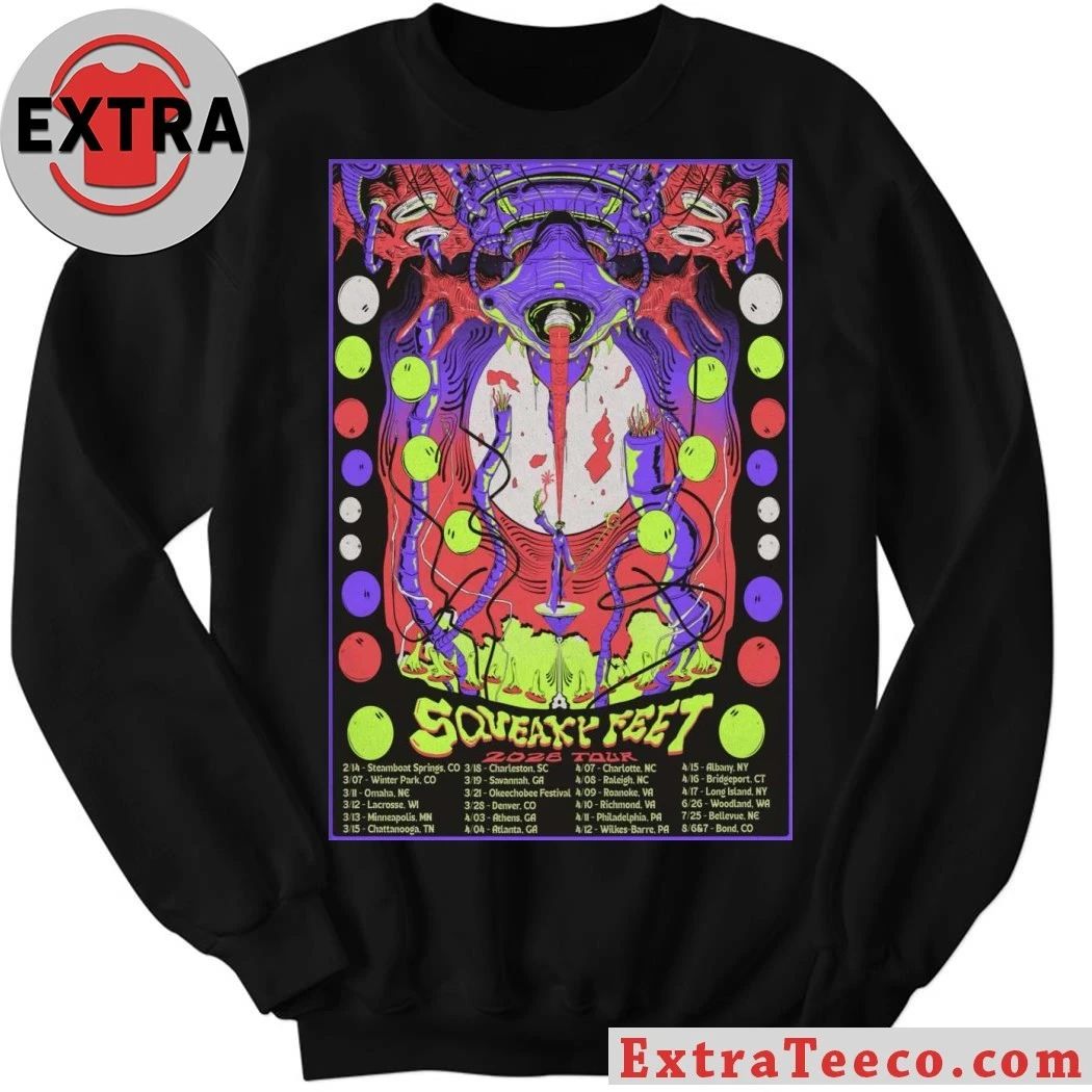 2026 Squeaky Feet Tour Print Shirt – Perfect Gift for Men & Women