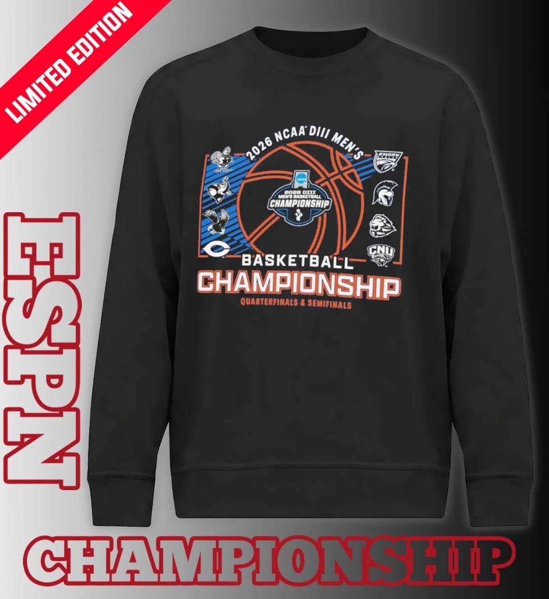 Quarterfinals, Semifinals 2026 NCAA Division III Men’s Basketball Championship Shirt
