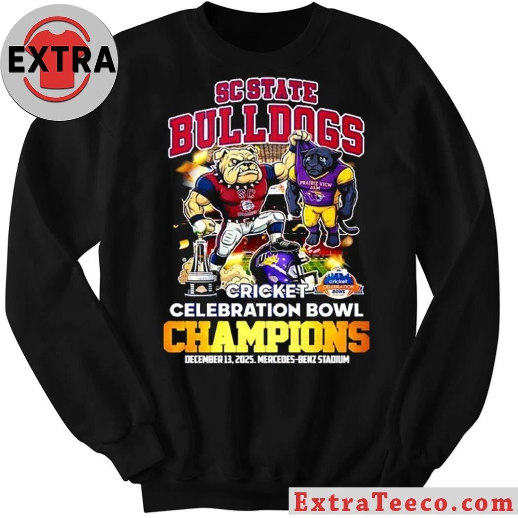 Celebrating the victory of the SC State Bulldogs in the Cricket Celebration Bowl on December 13, 2025, at Mercedes-Benz Stadium T-Shirt