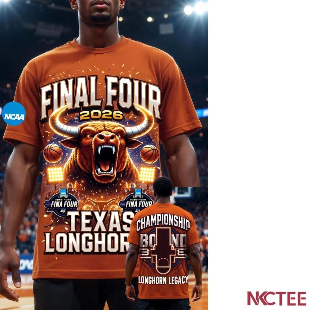 NKCtees 2026 NCAA Tournament Final Four Texas Longhorns men’s basketball shirt