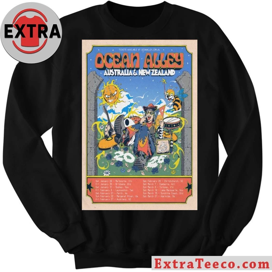 Ocean Alley 2026 Tour AU And NZ Poster Shirt