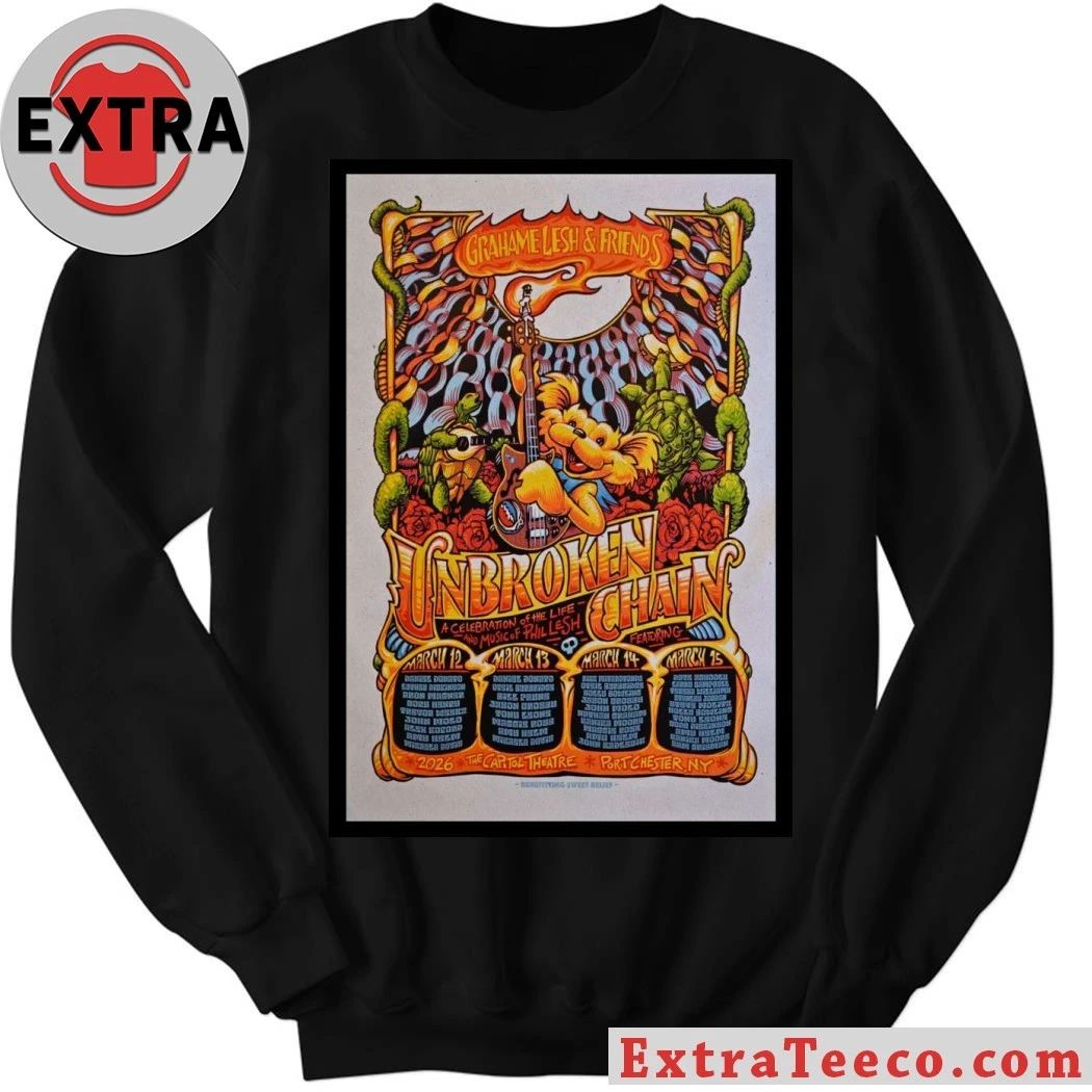Grahame Lesh & Friends Unbroken Chain 2026 Four Day Poster Shirt
