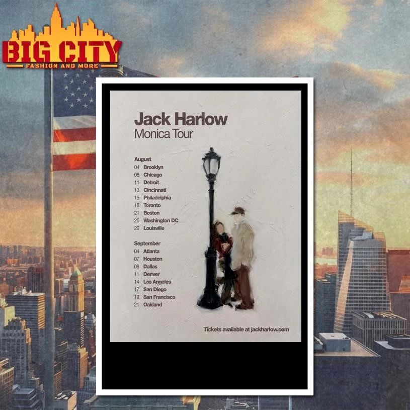 Jack Harlow Monica Tour 2026 North America Schedule Dates Home Decor Poster Shirt