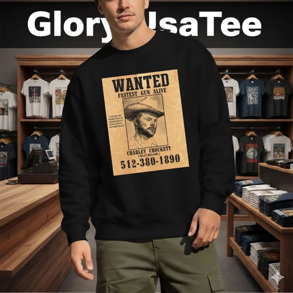 Charley Crockett Wanted Fastest Gun Alive Poster Shirt