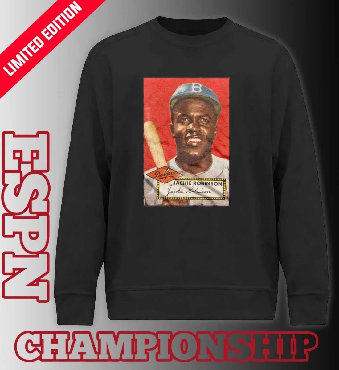 1952 Topps Baseball Jackie Robinson Dodgers Poster shirt