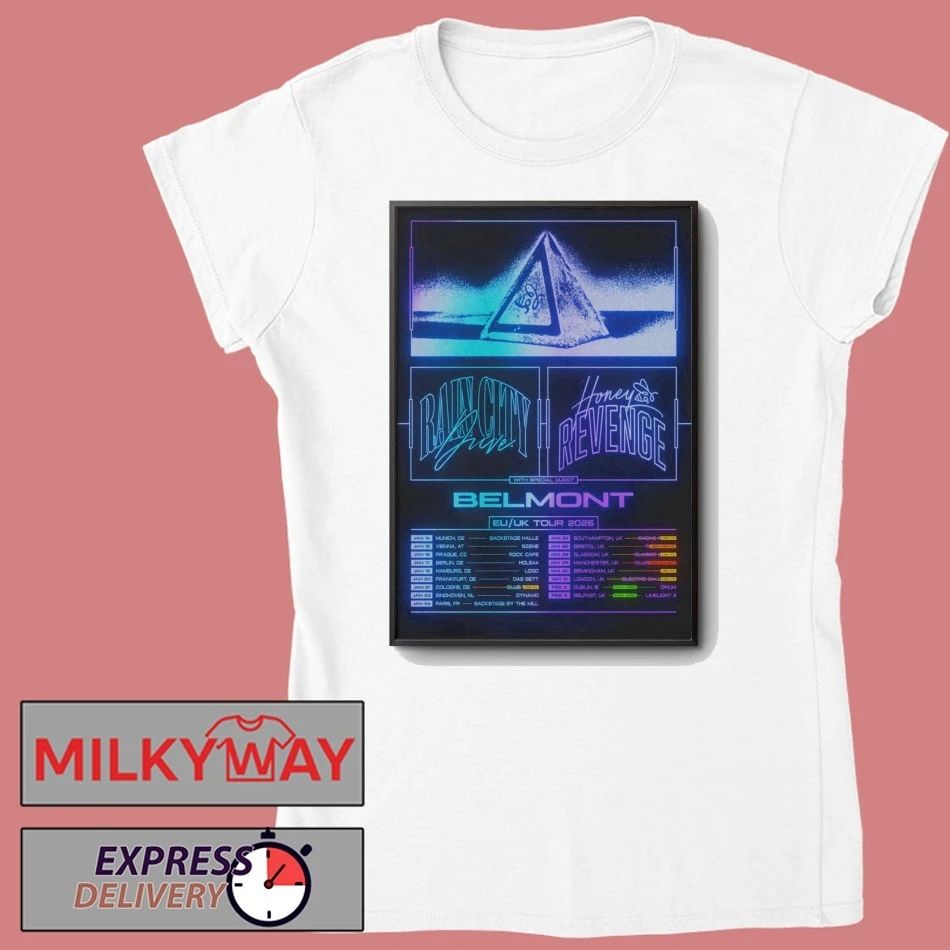 Honey Revenge And Rain City Drive EU-UK 2026 Shows Poster shirt