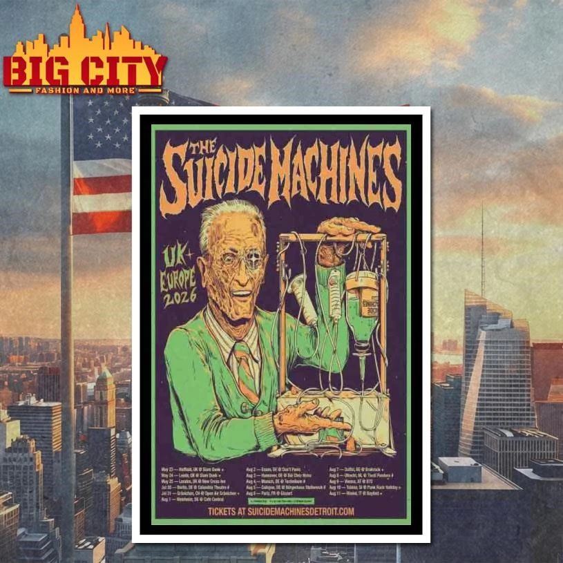 The Suicide Machines UK, Europe Tour Poster Shirt