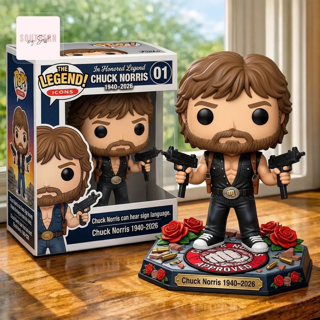 Chuck Norris In Honored Legend 1940-2026 Pop Figure Doll