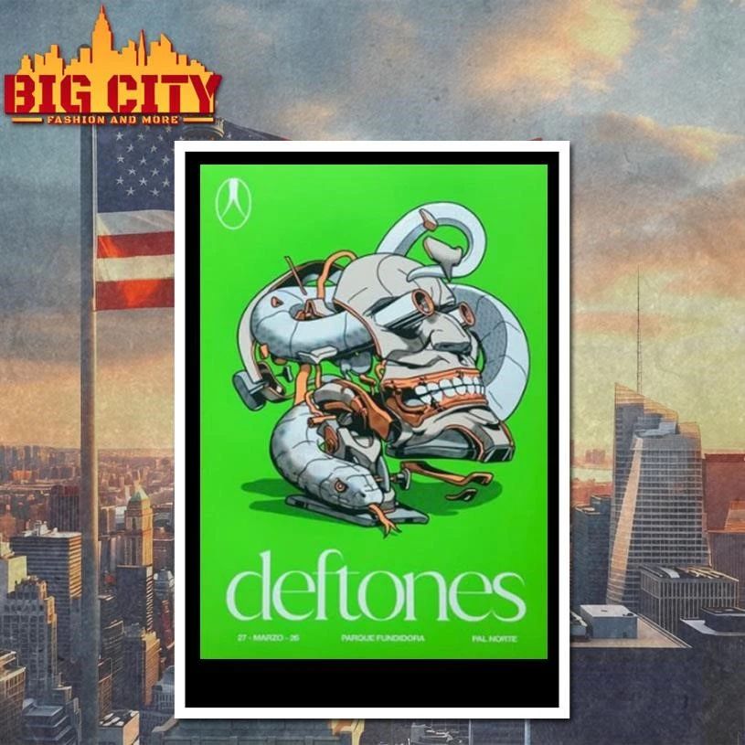 Deftones CDMX Mexico 2026 Venue Poster Shirt