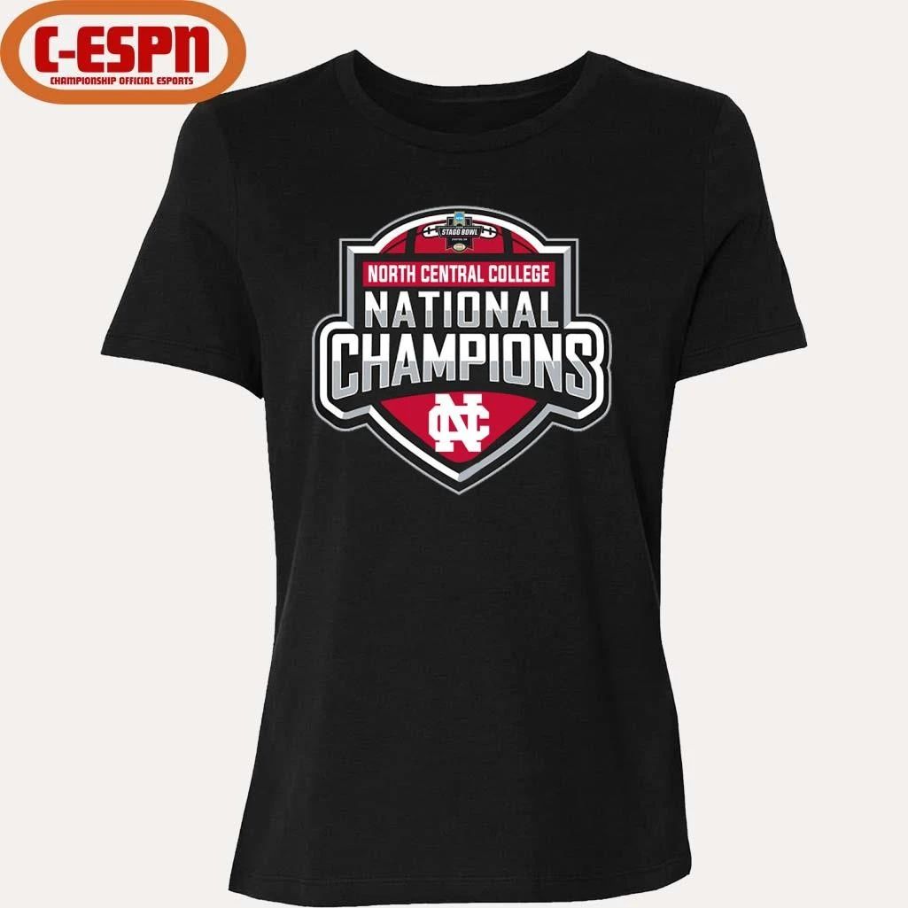 North Central College Cardinals 2025-26 DIII Football National Champions Logo T-Shirt