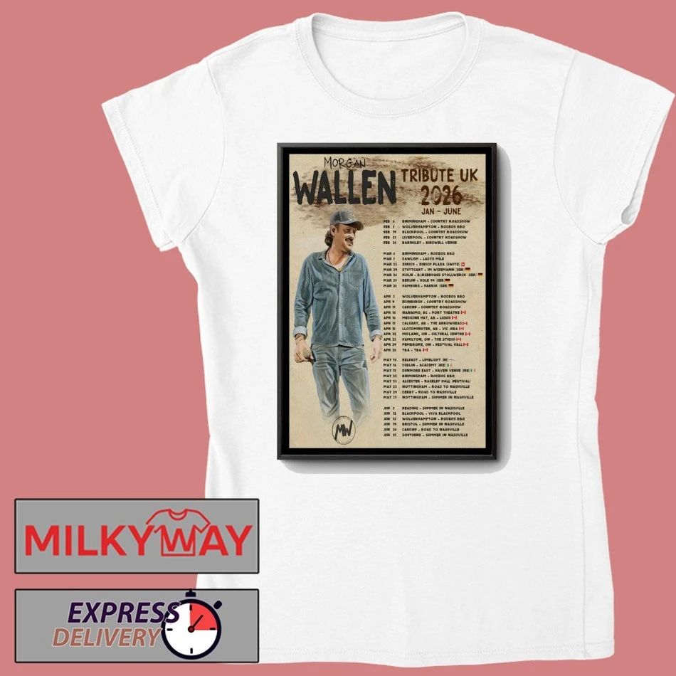 Poster Morgan Wallen Tribute UK Tour 2026 shirt