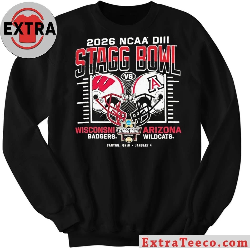 Commemorating the 2026 NCAA Stagg Bowl DIII game between the Wisconsin Badgers and Arizona Wildcats on January 4th in Canton, Ohio Shirt