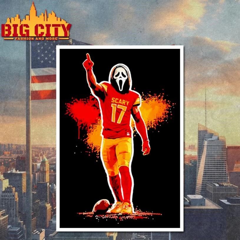 Hostface x Terry McLaurin Scary 17 Washington Commanders Football Combine Shirt
