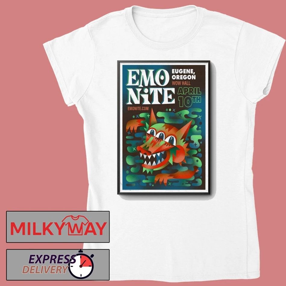 Emo Nite April 10 2026 In Eugene OR Poster shirt