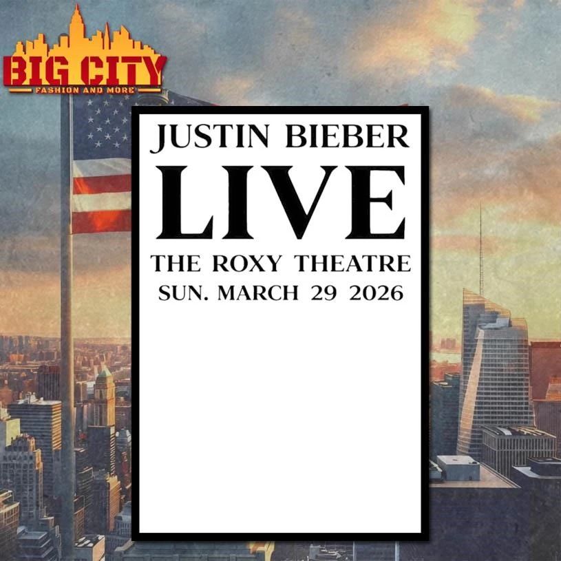 Justin Bieber Live The Roxy Theatre Sun March 29 2026 Shirt