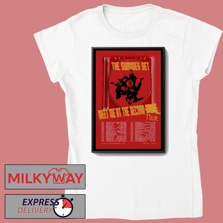 The Summer Set Meet Me The Record Tour 2026 Poster shirt