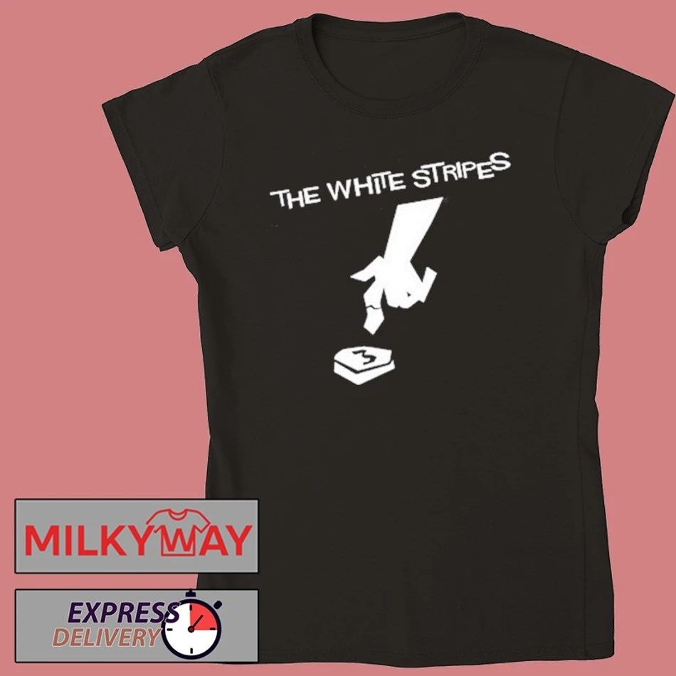 Button to Button The White Stripes Hardest T-Shirt