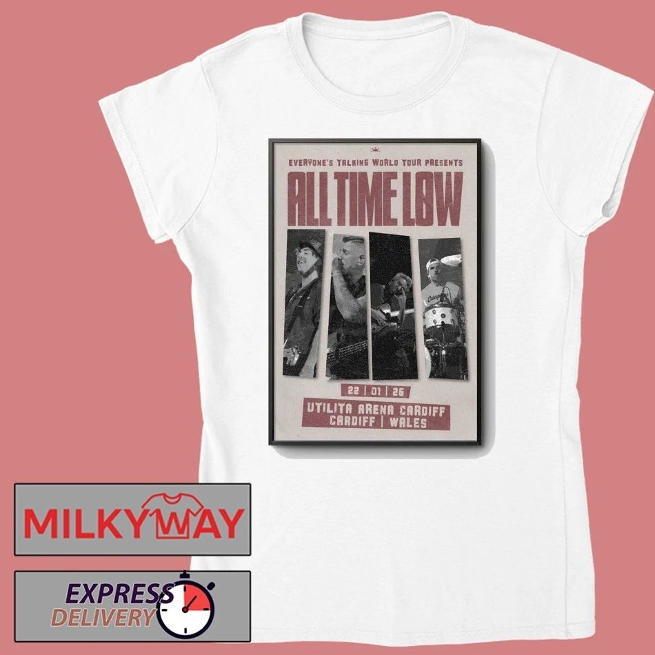 All Time Low Utilita Arena Cardiff Jan 22 2026 Poster shirt