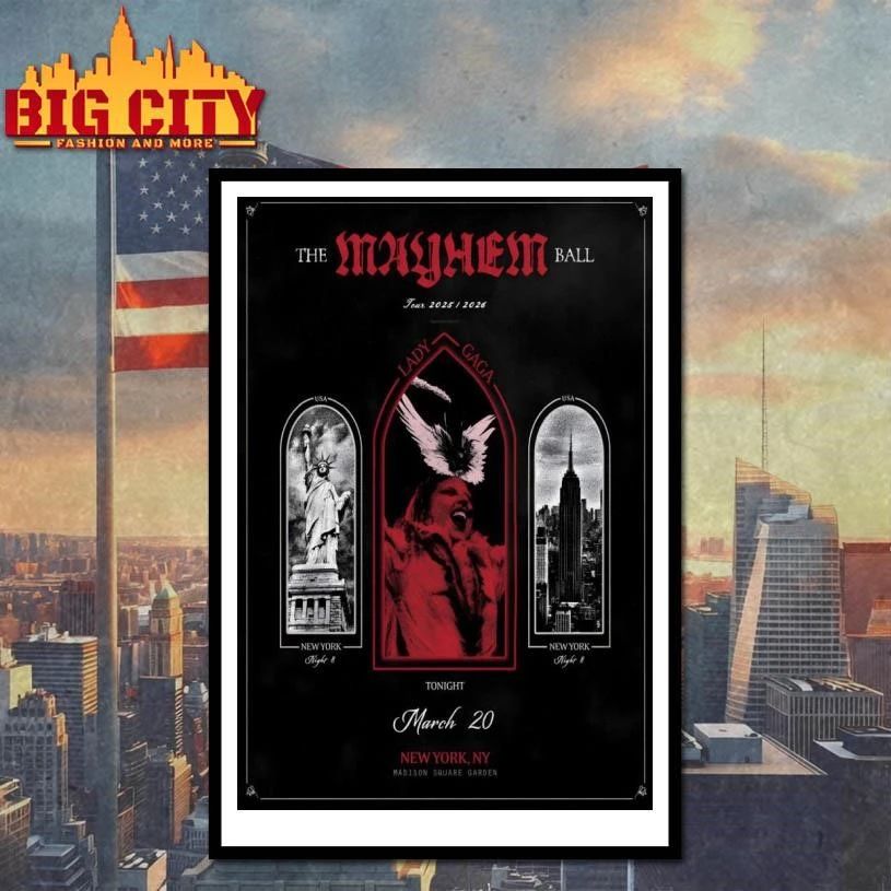 Lady Gaga MSG New York On Mar 20 2026 Poster Shirt