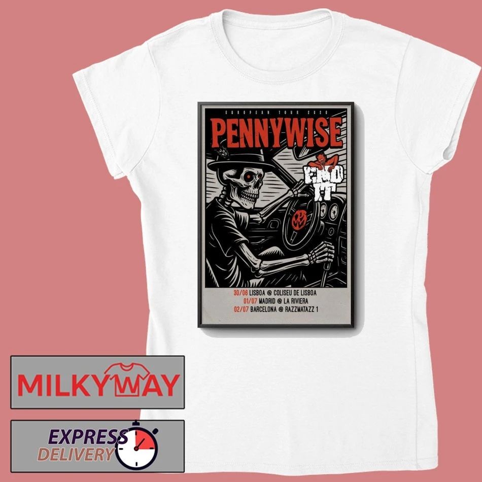 Pennywise Poster European Tour 2026 shirt