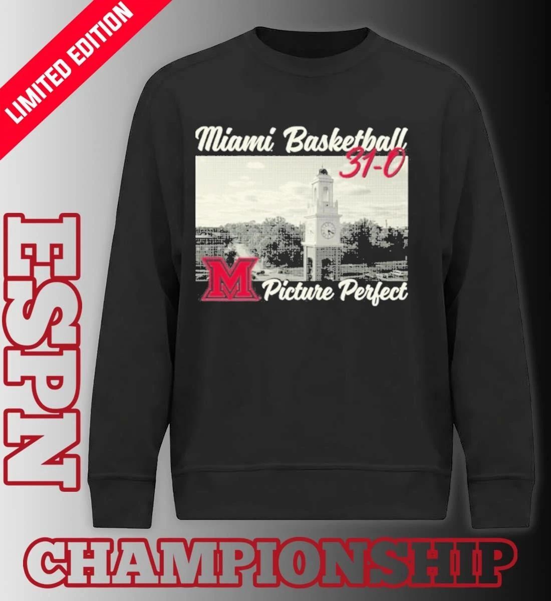 Miami RedHawks Men’s Basketball 31-0 Picture Perfect Shirt