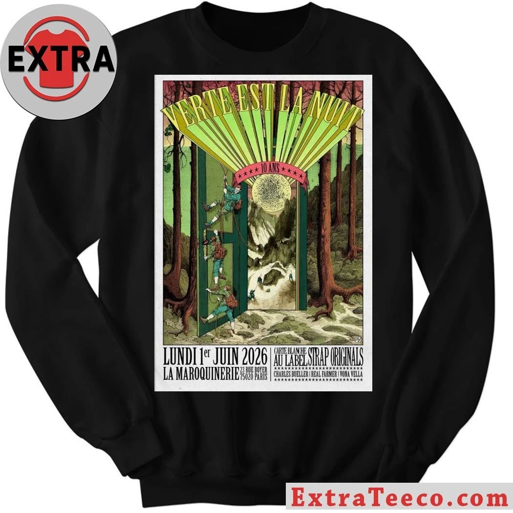 Verte Est La Nuit Paris France Jun 1 2026 Poster Shirt