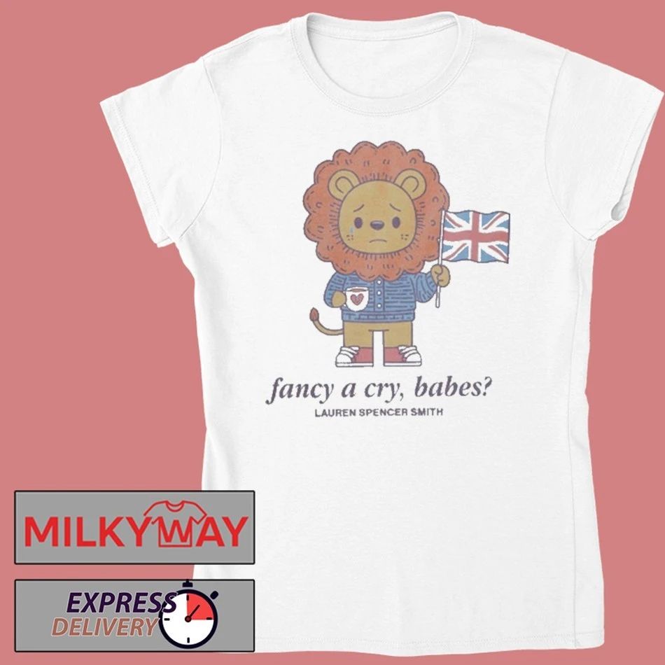 Lion With England Flag Fancy A Cry Babes Lauren Spencer Smith Shirt