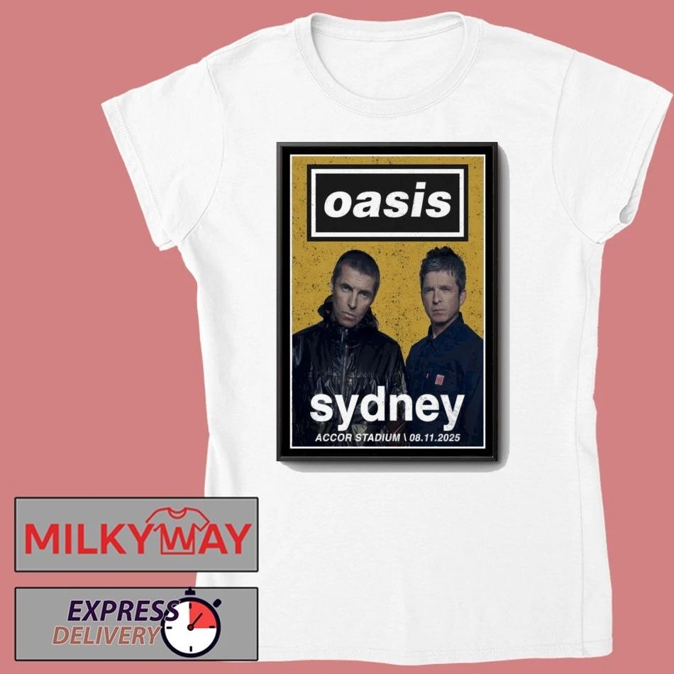 Oasis Accor Stadium Sydney Poster shirt