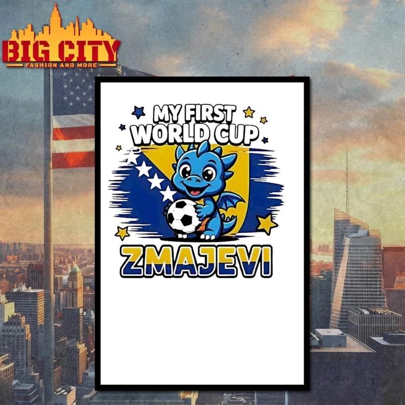 My First World Cup Bosnia Zmajevi Bosnian Soccer Graphic Shirt