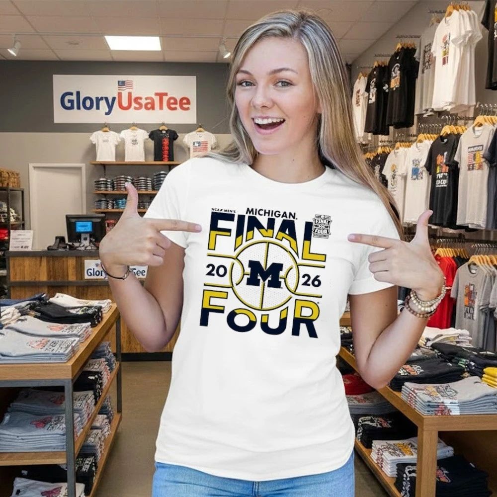 Michigan Wolverines Grey 2026 Men’s Basketball Final Four Bound Shirt