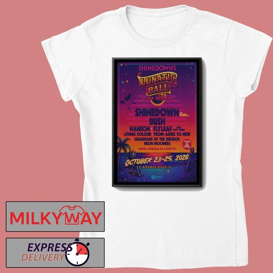 Poster Shinedown Miramar Beach, FL Tour 2026 New shirt
