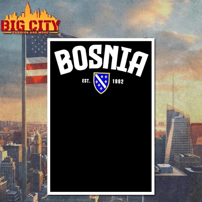 Bosnia Herzegovina Est 1992 Flag Shirt