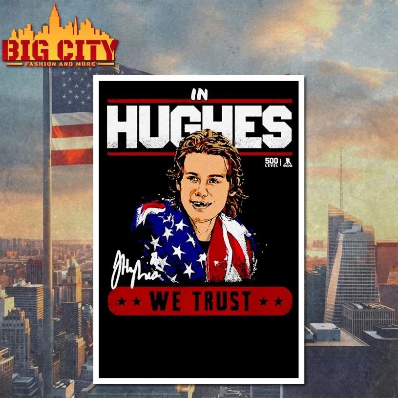Jack Hughes New Jersey USA Trust Signature T-shirt