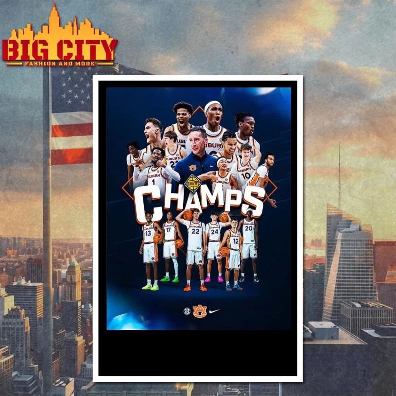 Auburn Tigers Men’s Basketball 2026 NIT Champions Home Decor Poster Shirt