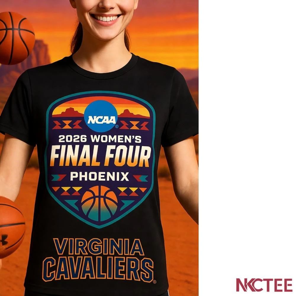 NKCtees 2026 NCAA women’s basketball final four Virginia Cavaliers badge shirt