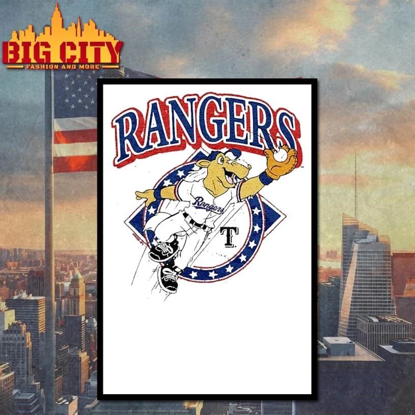 Texas Rangers Rangers Captain Mascot By Homage Baseball Shirt
