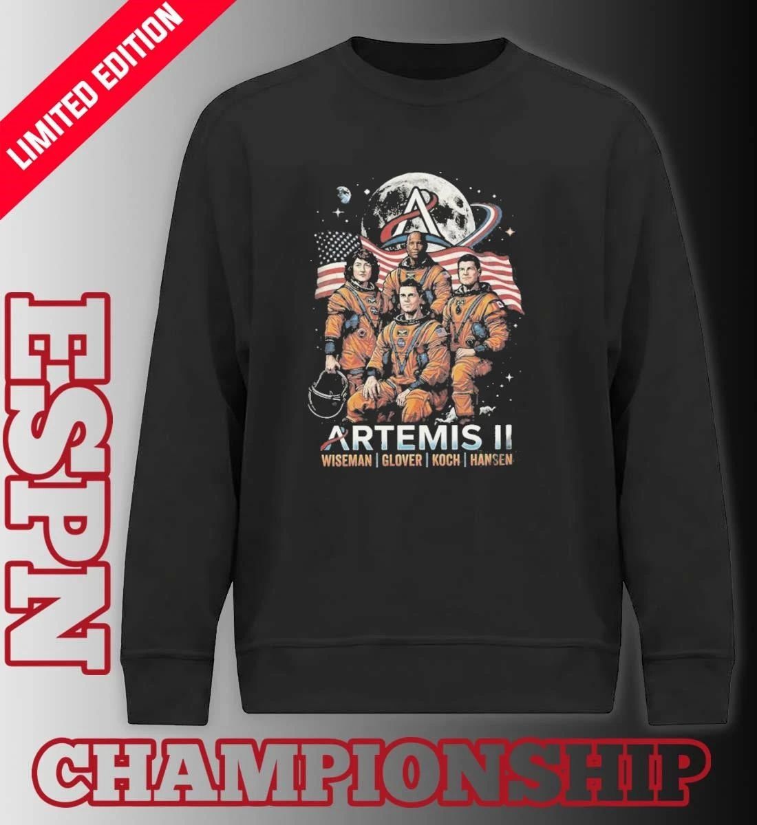 Artemis II Wiseman, Glover, Koch And Hansen 2026 Rocket Launch T-Shirt